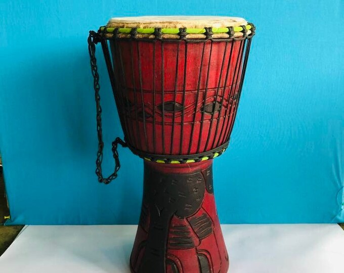 African Djembe Drum,10x19 Inches Drum, Quality Instrument, African Drum