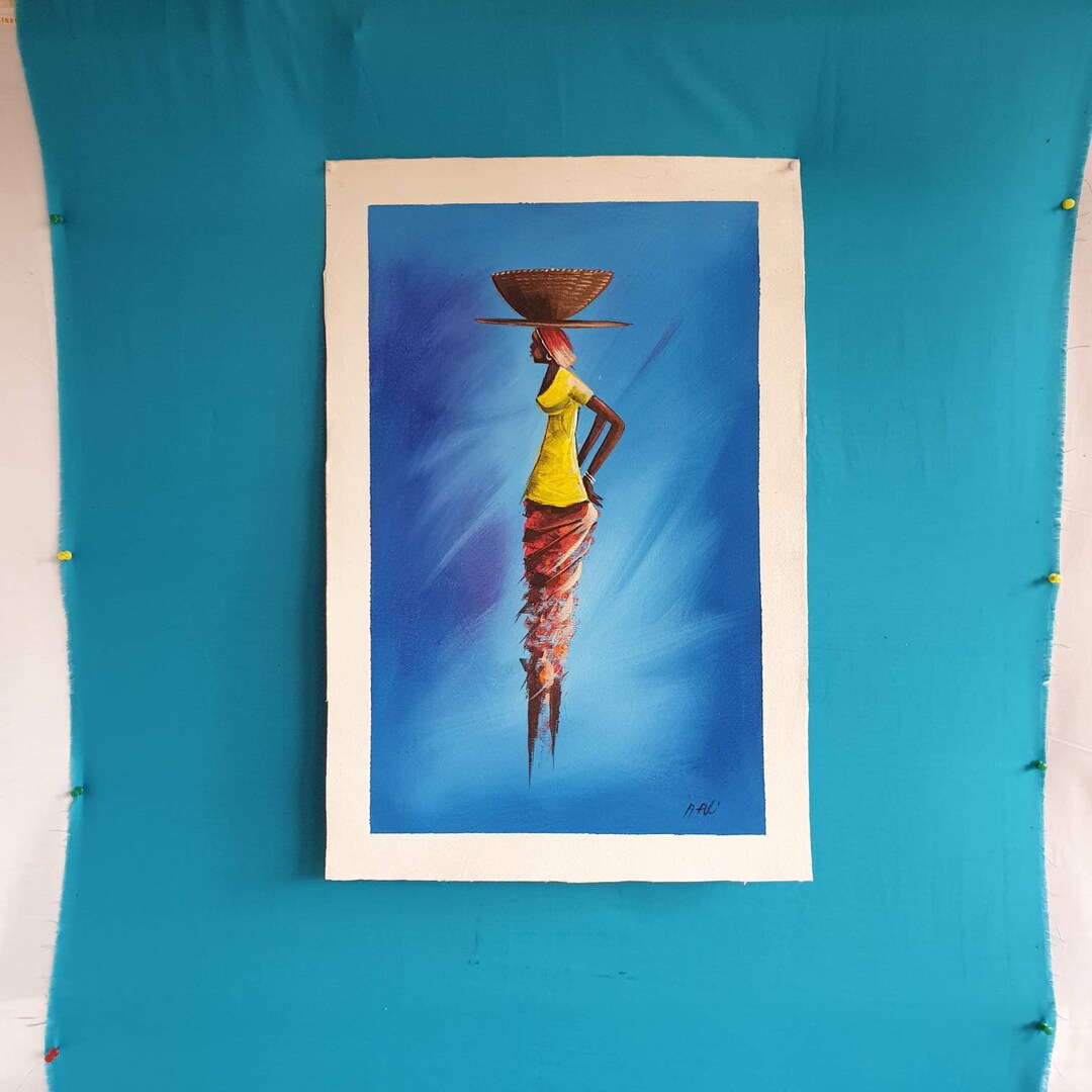 African Painting, Original Wall Painting, Canvas Wall Art, African Wall
