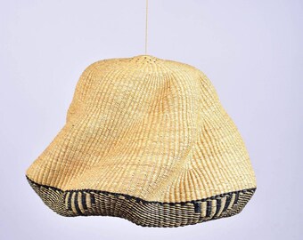 Lamp Shade/Hanging Lamp Shade/Woven Lamp Shade for Home Decor/Wicker Shade/Bolga Woven Basket/African Basket for home decor