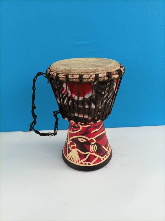 Tambour 7x10 pouces, tambour djembé unique pour enfants, cadeau pour un  enfant, instrument de musique africain, tambour en cuir et bois, instruments  pour enfants -  France