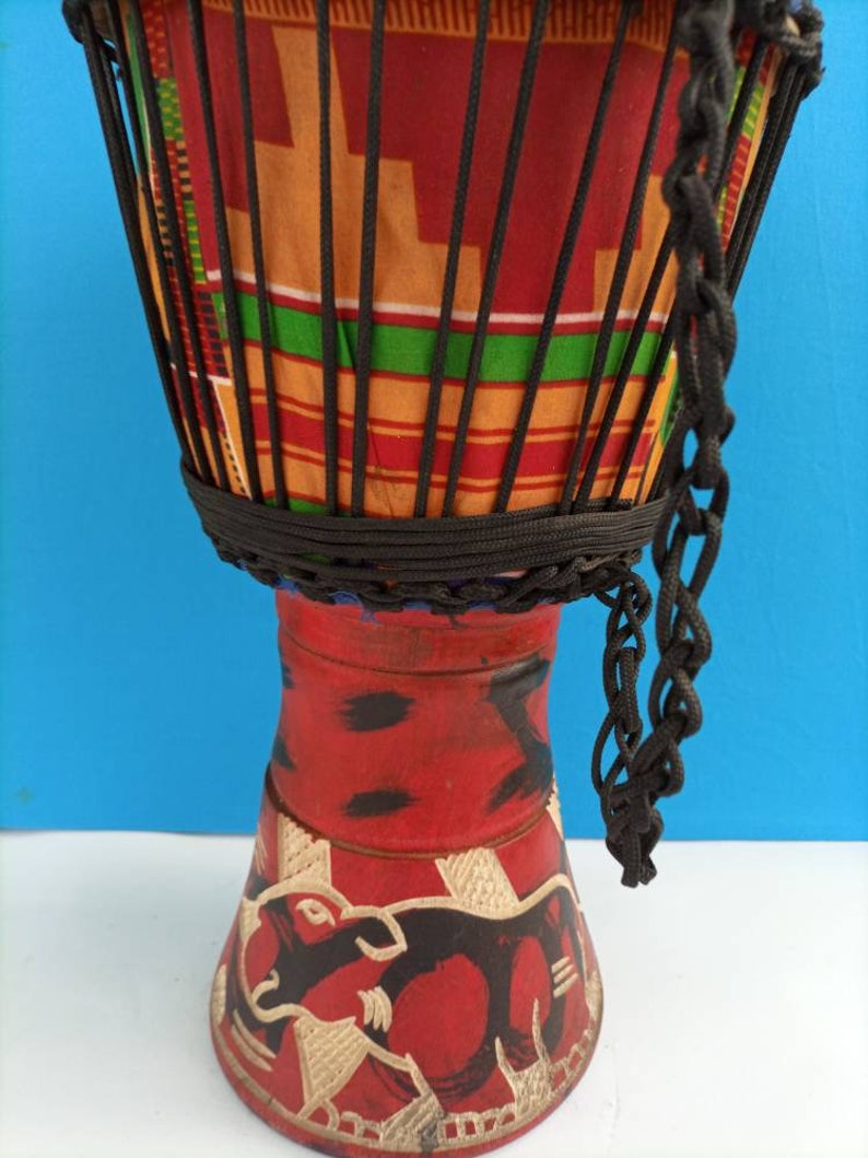 African Drum Djembe Drum African Instrument Wooden Djembe Etsy