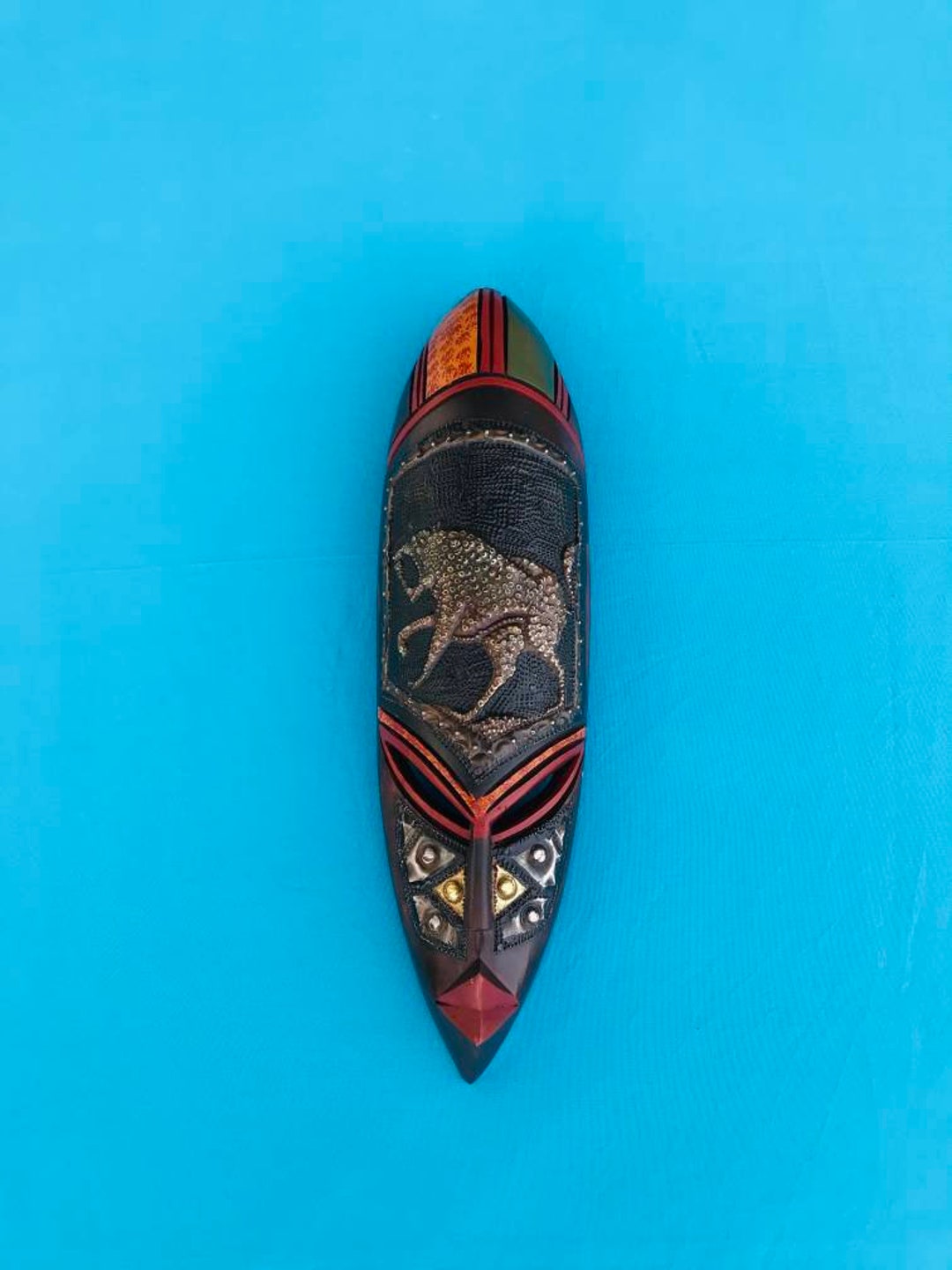 African Mask for Wall Hanging, Wood Mask, Wall Mask, Wood Carving