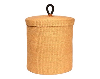 Rattan Laundry Hamper Lid-Large Capacity Laundry Basket for Cloth, Towels,Blankets,Storage  Basket,African Woven Basket,Bolaga Woven Basket