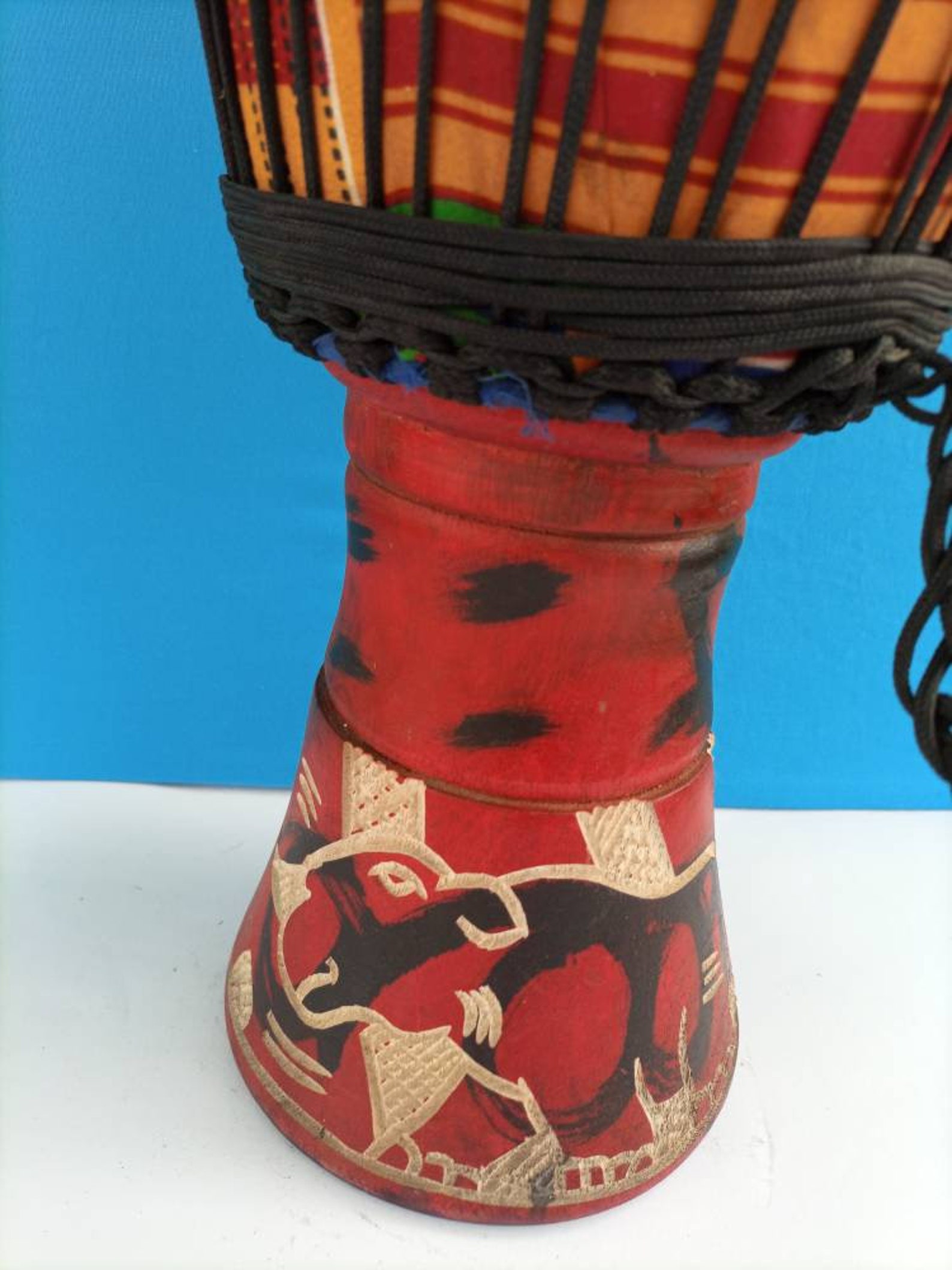 African Drum Djembe Drum African Instrument Wooden Djembe Etsy