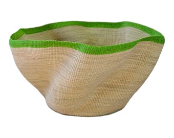 Bowl  Basket,African Handmade Basket,Ghana Storage Basket, Large Size, Natural Materials,Woven Bowl, Bolga Basket