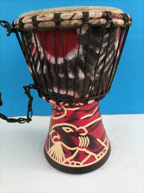 Tambour 7x10 pouces, tambour djembé unique pour enfants, cadeau pour un  enfant, instrument de musique africain, tambour en cuir et bois,  instruments pour enfants -  France