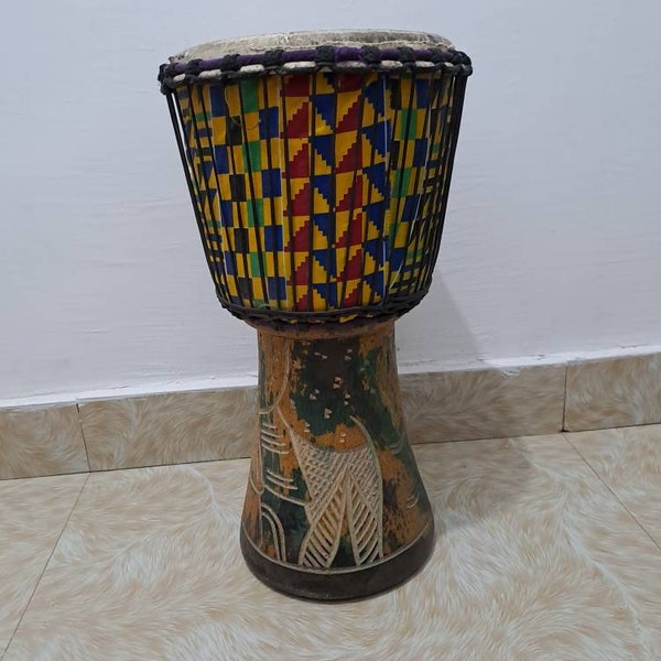 10x18 inches djembe drum, African drum, original instrument, Goat Skin drum, drum for Festival, Ghana handmade drum