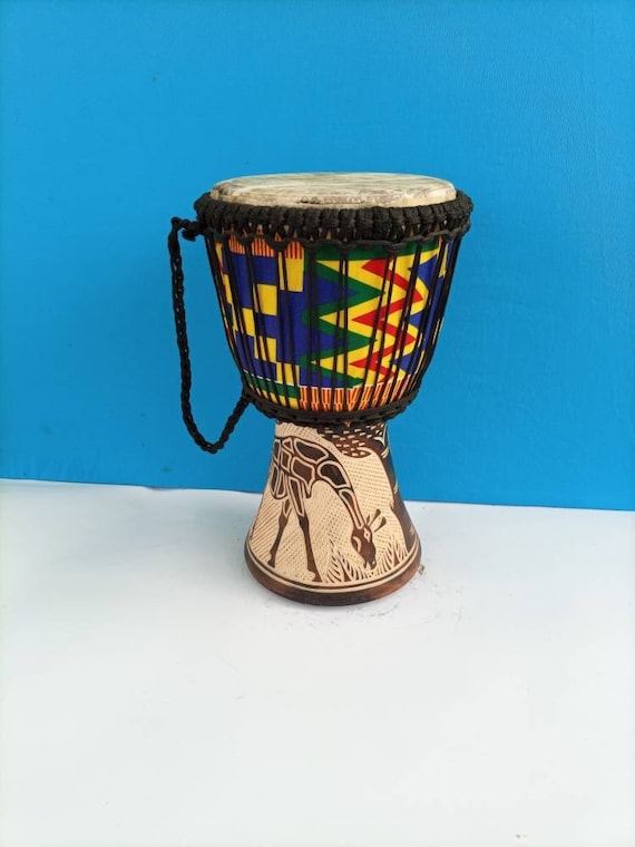 Instrument de musique, tambour de 8x13 pouces, tambour de djembé africain,  tambour de djembé du Ghana, instrument africain, tambour en cuir, cadeau  pour lui -  France