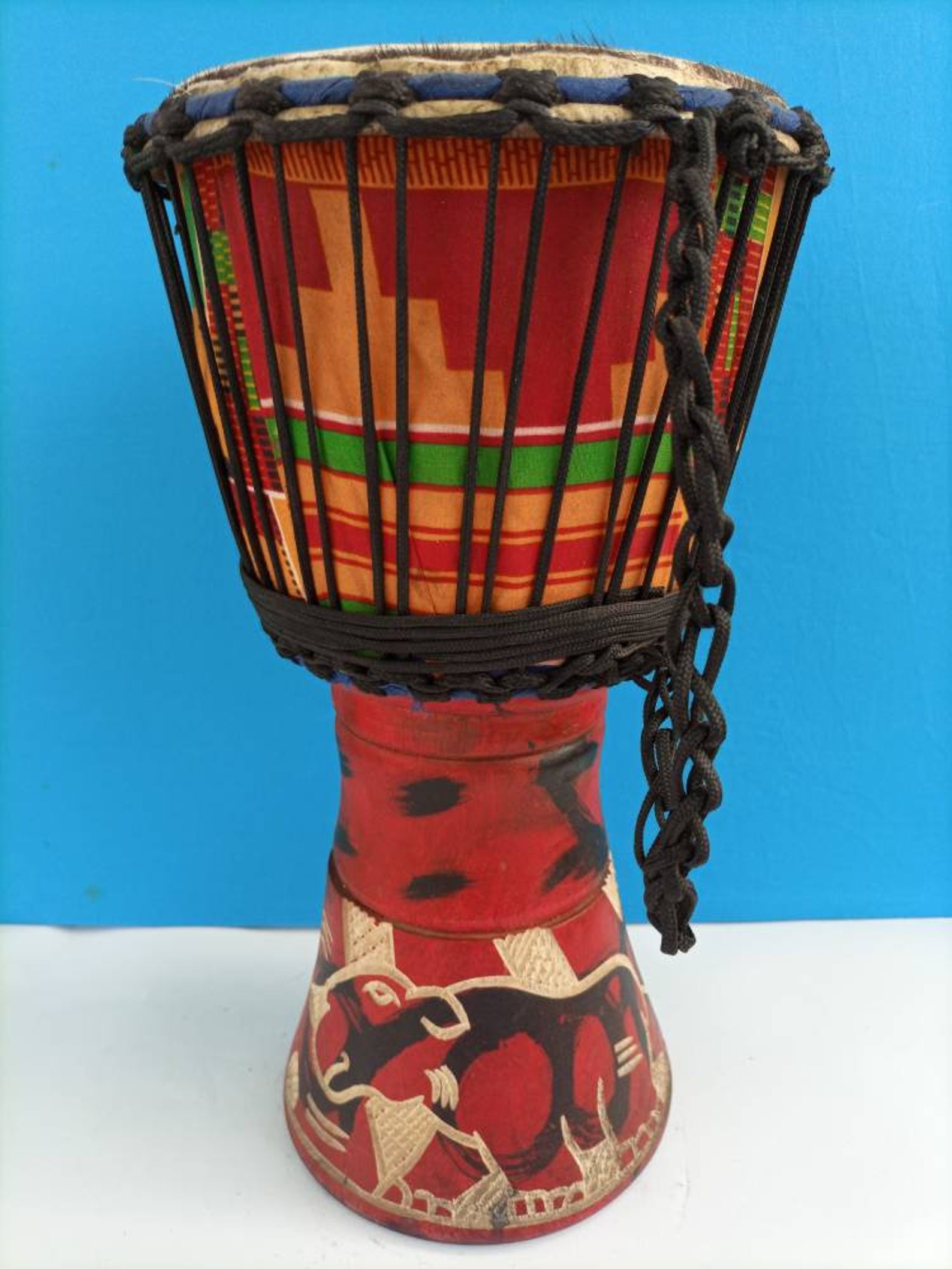 African Drum Djembe Drum African Instrument Wooden Djembe Etsy