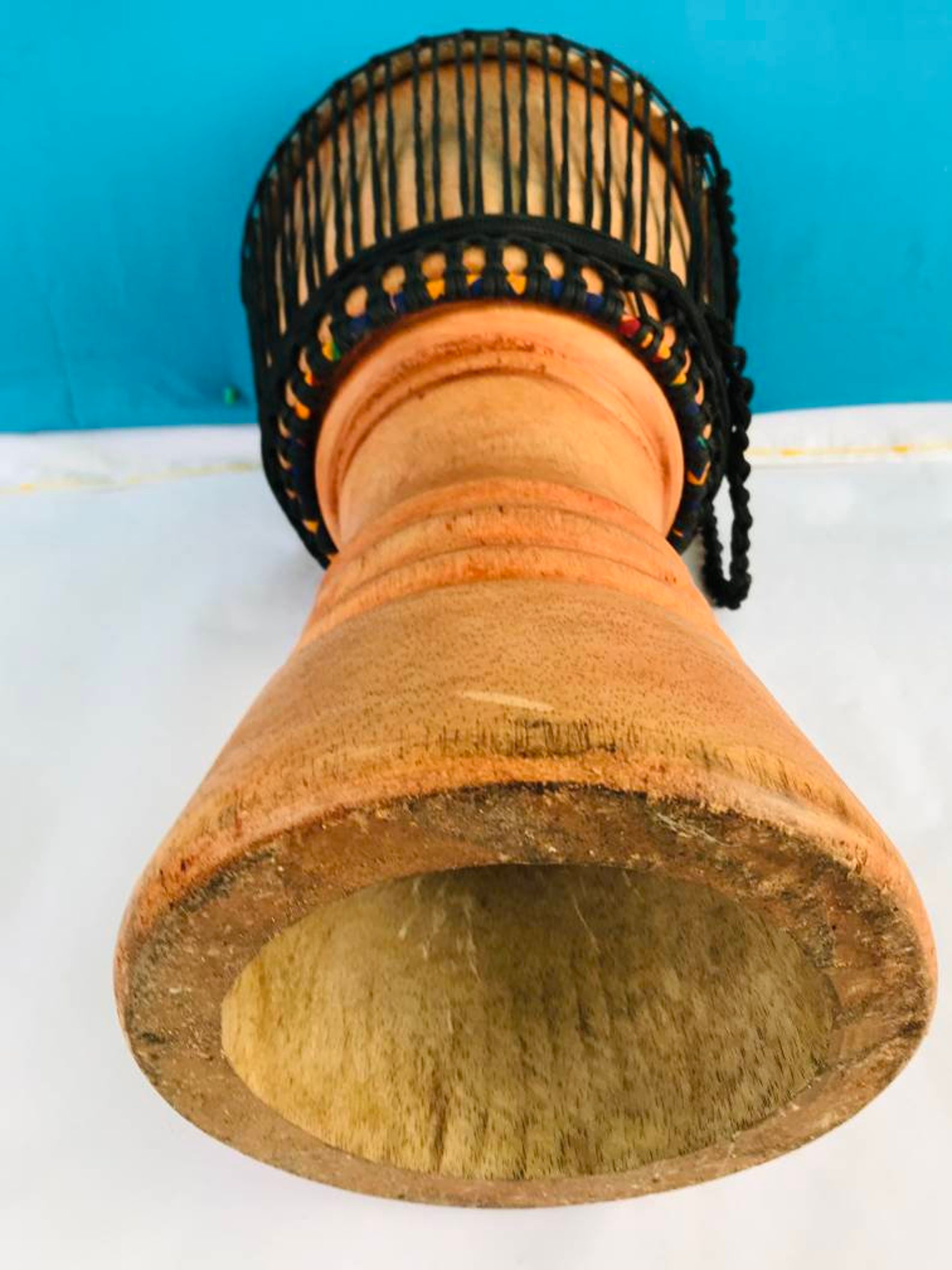 African wooden drum wood drum African instrument djembe Etsy