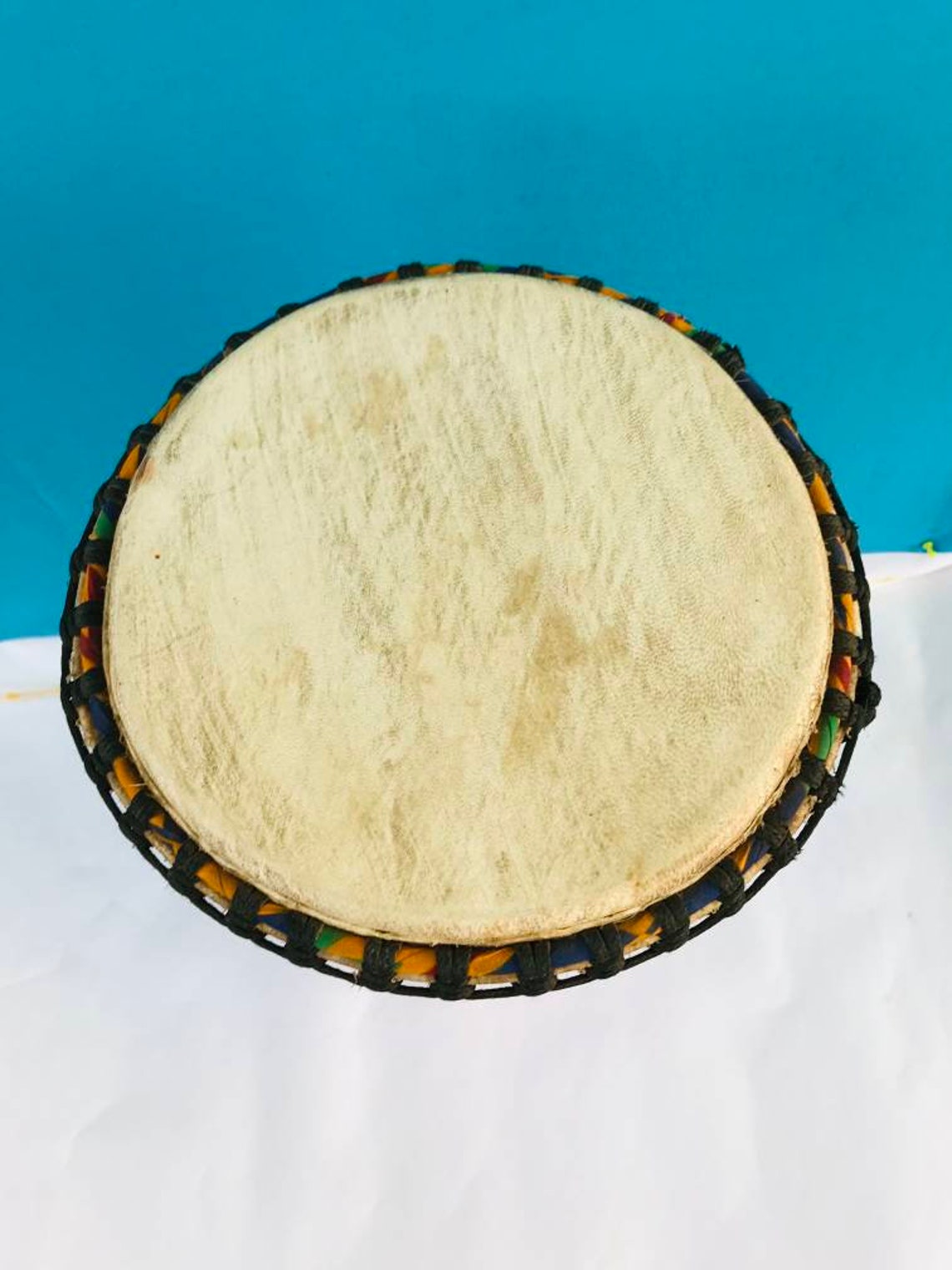 African wooden drum wood drum African instrument djembe Etsy