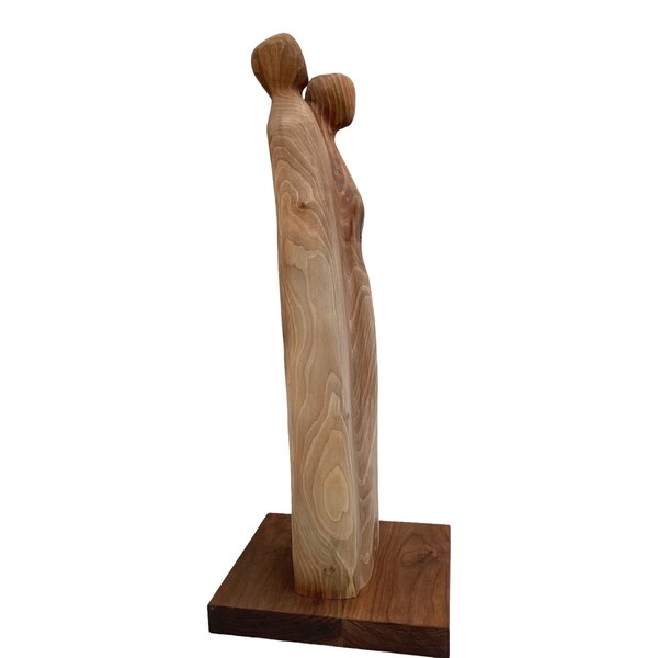 Figur aus Holz , 76cm hoch, Paar aus Holz, Brautpaar, Pärchen, Hochzeitsgeschenk, Jubiläum, Dekofigur zur Hochzeit, Skulptur aus Holz