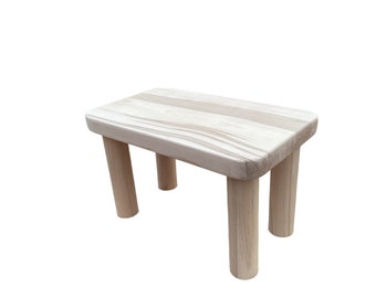 Hocker aus Holz, Holzhocker, Hocker aus Buche, Badezimmerhocker, Deko Hocker