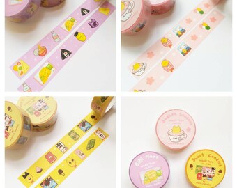 Washi tapes (sakura season, bibi mart & sweet candies)