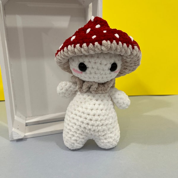 Häkeln Mushie Mushroom Boy Plushie Fertigprodukt