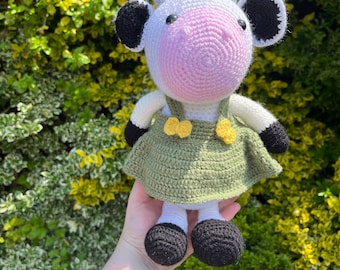 Crochet Daisy The Cow Plushie Toy