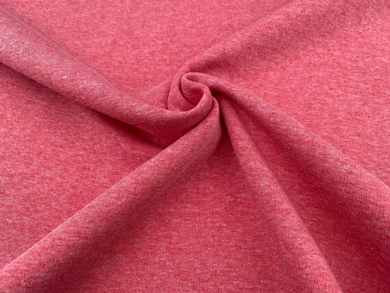 Sweat Stoff rot meliert, Sweatstoff, Stoff mit kuscheliger Innenseite. Grundpreis: 1 m2 = 6,22 Euro. Ab 1,00 Euro = 0,10 m. Art.-Nr. 137