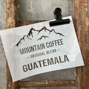 Stencil Guatemala stile caffè vintage shabby chic