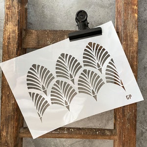 Stencil retro fan fans 60s vintage style - stencil for furniture and fabrics - stencil for walls or boxes