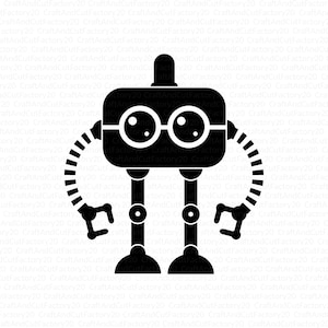 Robot SVG. Android Cutting File. Vintage cyborg Cut File. Instant Download. SVG, DXF for Cricut, Silhouette