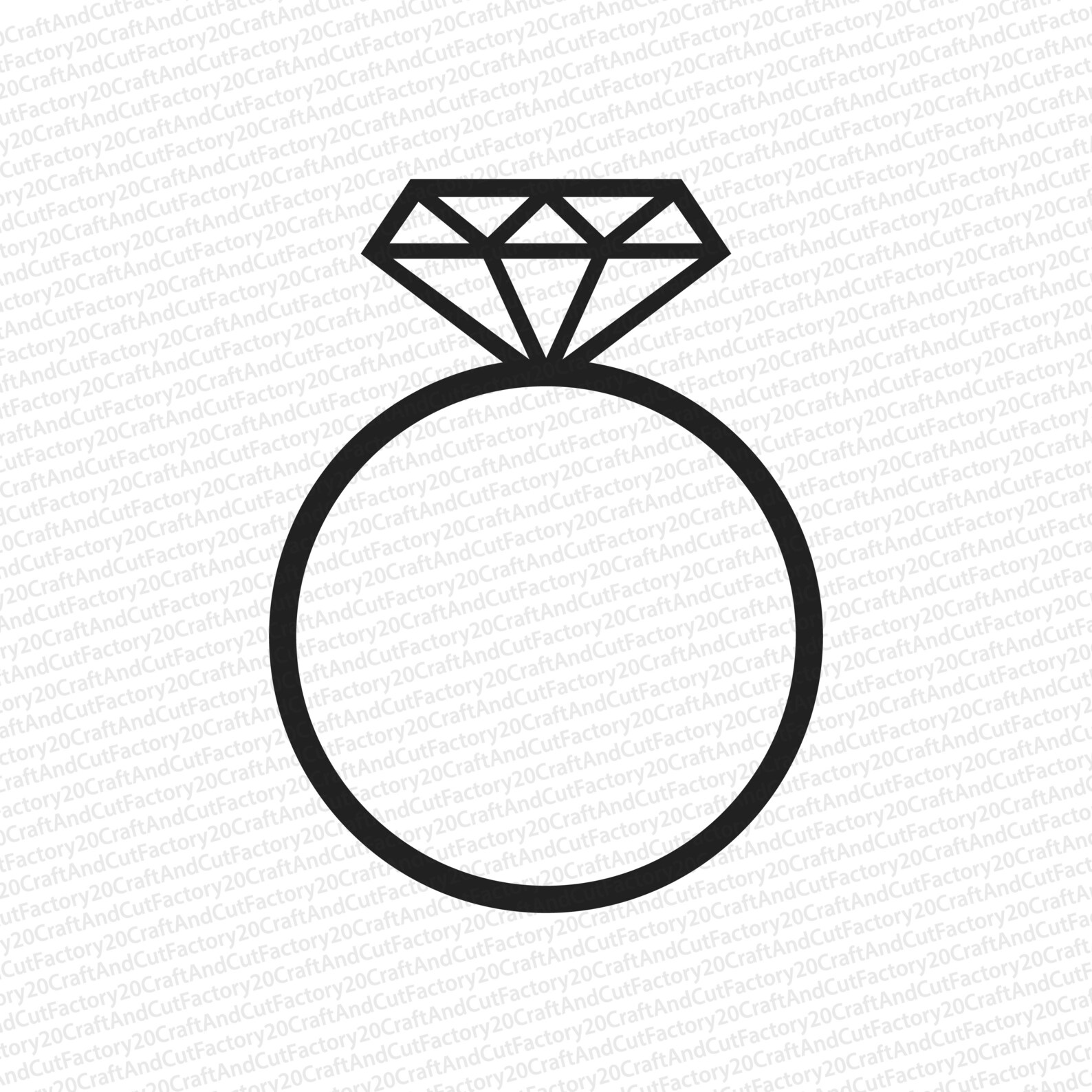 Diamond Ring SVG. Wedding Ring Cutting File. Cut File. Engagement Ring ...