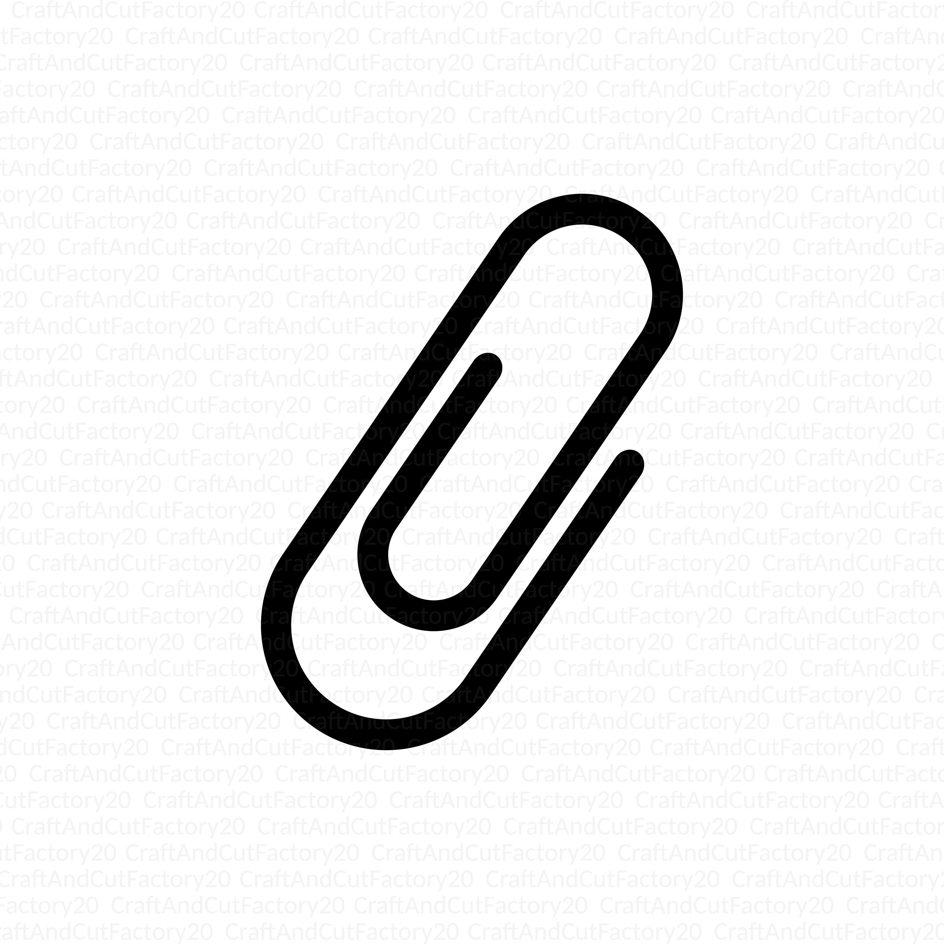 Digital PAPER CLIP Icon Paperclip Dxf Paper Clips Office Clipart