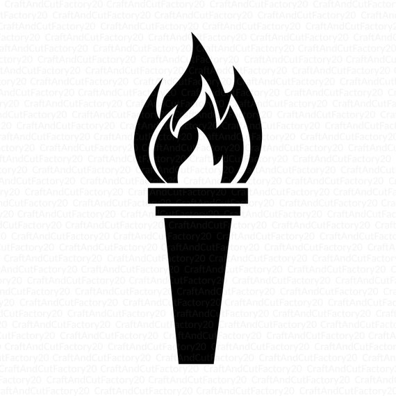 Torch Clipart Black And White