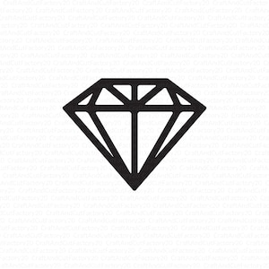 Diamond SVG. Crystal. Wedding Cutting File. Jewelry Cut File. Instant Download