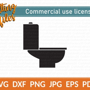 Toilet SVG, Toilet Bowl, Toilet Clipart, Toilet Dxf, Toilet PngFiles for Cricut, Silhouette, Dxf, Png, Eps