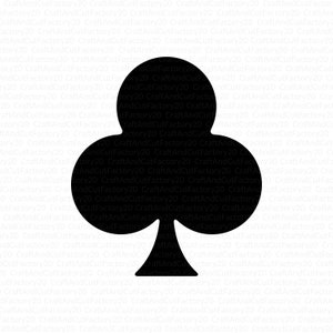 Club Card Suits Playing Cards Poker Gambling Gamble Bet Betting Casino Club Instant Download. EPS for Cricut, Silhouette