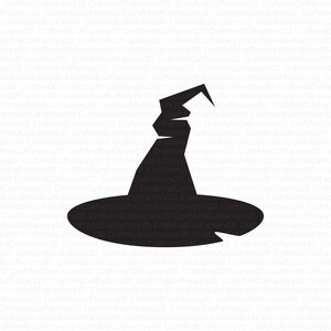 Witch hat silhouette, Witch sign svg, Witcher hat, Halloween svg, For T-Shirt, Mug, Sticker. Files for Cricut, Silhouette, Dxf, Png, Eps