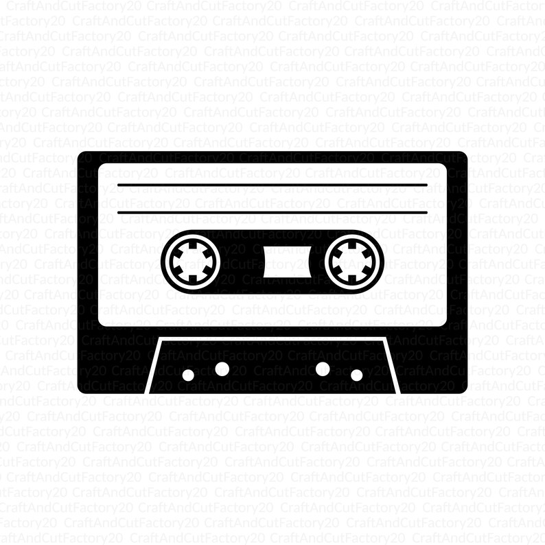Music Cassette Tape SVG. Disco Cutting File. Vintage Cassette Etsy