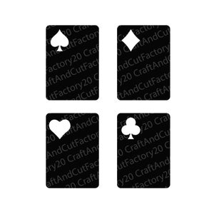 Poker cards SVG. Vector Casino Cutting File. Gambling Cut File. Digital Download. pdf / png / eps / jpg / svg