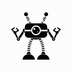 Robot SVG. Android Cutting File. Vintage cyborg Cut File. Instant Download. SVG, DXF for Cricut, Silhouette