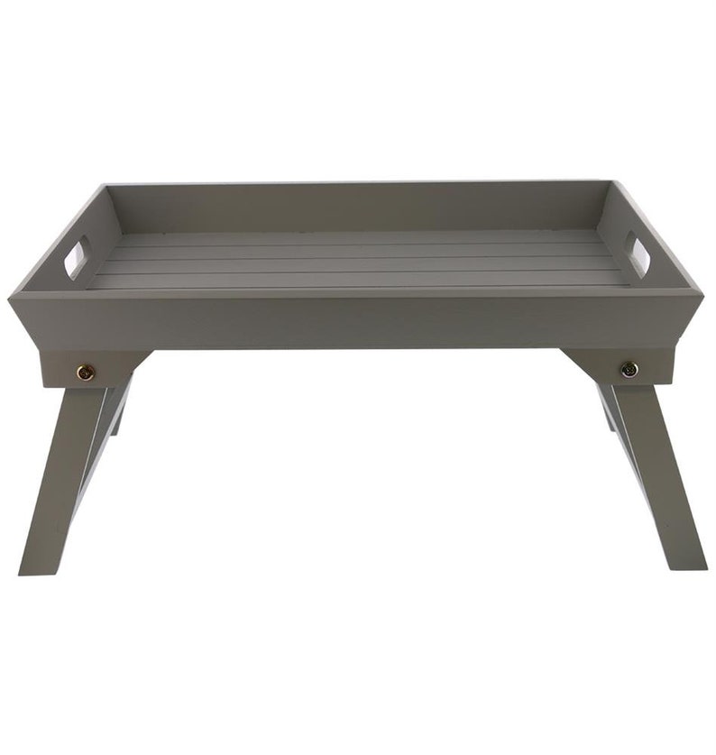 Wooden Foldable Bed Tray /Food Tray Grey Etsy