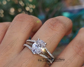 Diamond Enhancer Ring Guard, wraps voor ring, Enhancer Wrap Ring Solitaire verlovingsring, authentieke Wrap Guard-band voor vrouwen