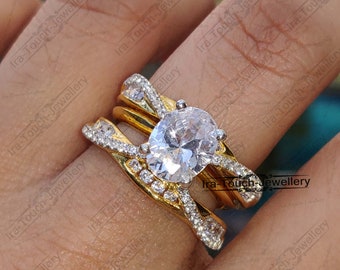 CZ Diamond Enhancer Ring Guard, Wraps For Ring, Enhancer Wrap Ring Engagement Wedding Solitaire Ring, Authentieke Wrap Guard Band Voor Vrouwen