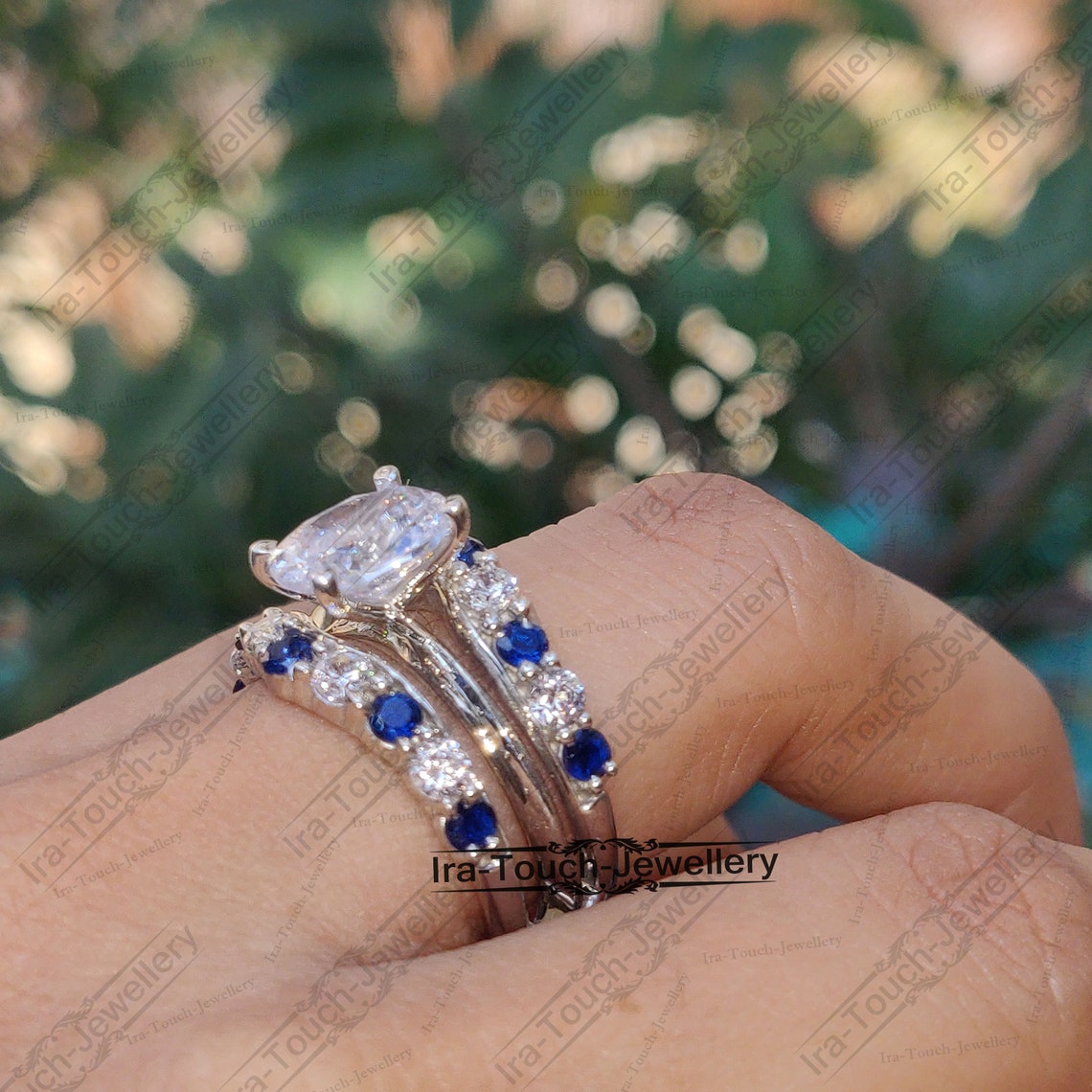 Sapphire Diamond Enhancer Ring Guard Wraps For Ring Enhancer Etsy