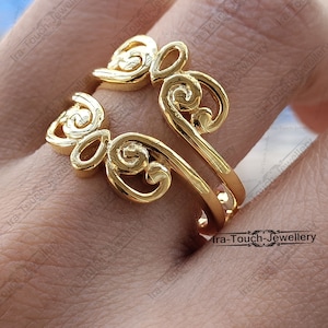 14 K Yellow Gold Plated Anniversary Ring,Women&#39;s Enhancer Ring,Classic Wedding Enhancer Ring,Matching Stackable Ring,Birthday Gift Ring.