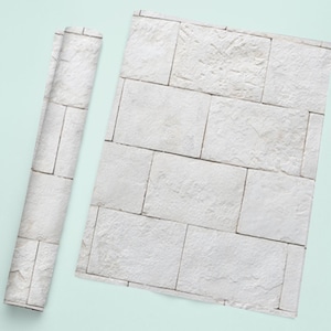 White Limestone Tile Photography Backdrop: Food & Product Styling Mat