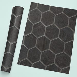 Charcoal Honeycomb Tile Photography Backdrop: Product Styling Mat