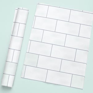 White Subway Tile Photography Backdrop: Vinyl or Rigid Styling Mat