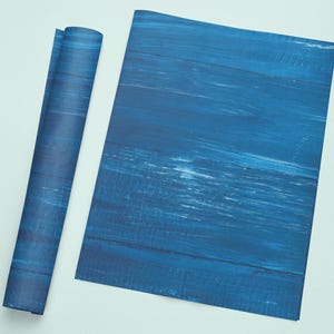 Blue Painted Wood Photography Backdrop: Food & Product Styling Mat