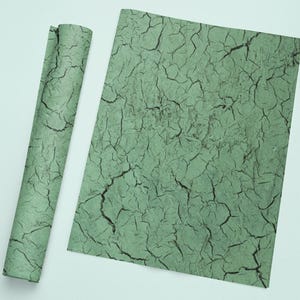 Cracked Green Photography Backdrop: Photorealistic Styling Mat - Vinyl or Board