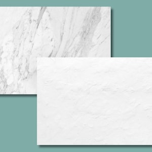 Double-Sided Photography Backdrop: Marble & White Plaster