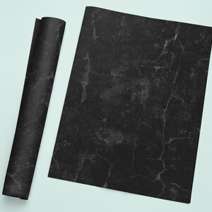 Sleek Black Marble Photography Backdrop: Vinyl or Rigid Styling Mat