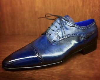 Handmade Leather Patina Shaded Oxford Dress Shoes for - Etsy