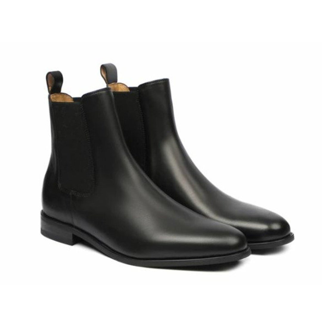 mens black lace up chelsea boots