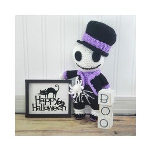 Jack the Skeleton| Amigurumi| Crocheted Ghost| Skeleton |Halloween Decor| Halloween| Plush| Handmade| Spooky Scary Skeleton |BOO