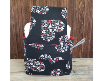 Paw Print Heart Project Bag| Hands Free Carry All| Crafting| Crocheting |Knitting |On the Go Tote Bag